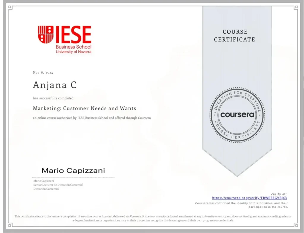marketing-coursera certificate